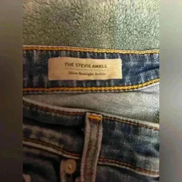 AG Adriano Goldschmied The Stevie Slim Straight Ankle Raw Hem Jeans size 27 - Picture 6 of 8